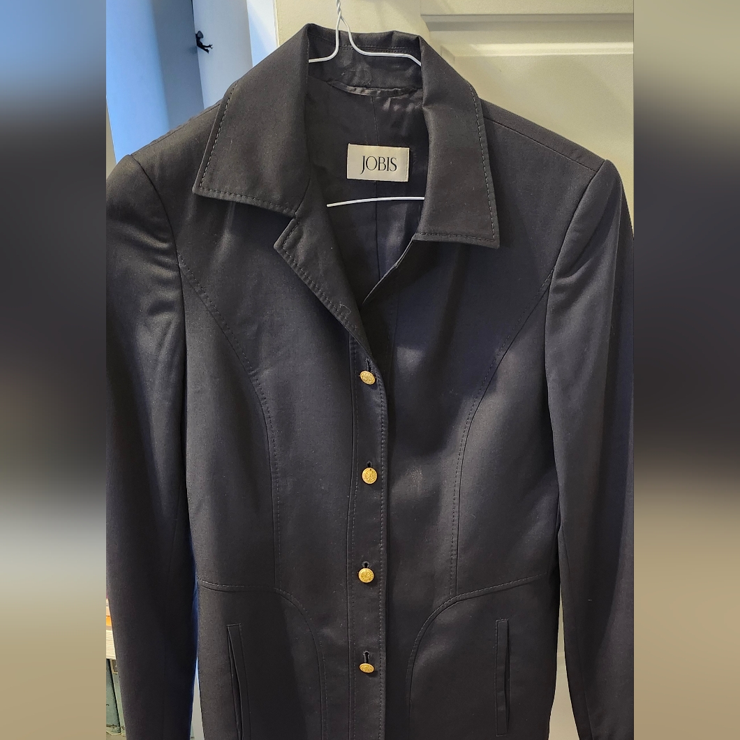Jobis Vintage Wool Blazer Jacket Size 34 Eu (Fits Like Large 4) Navy Blue
